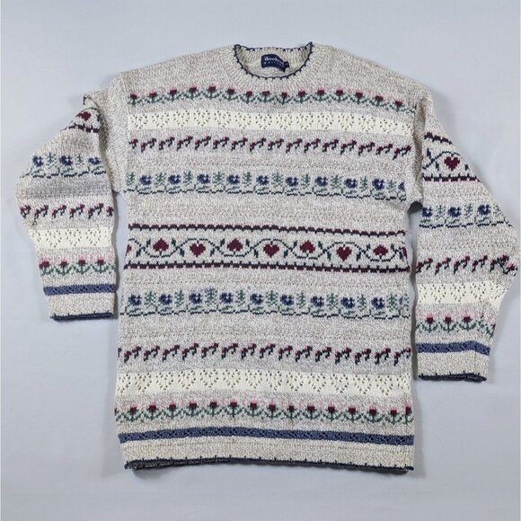 Vintage Weekend Edition Fair-Isle Sweater Women's Small - Picture 1 of 10